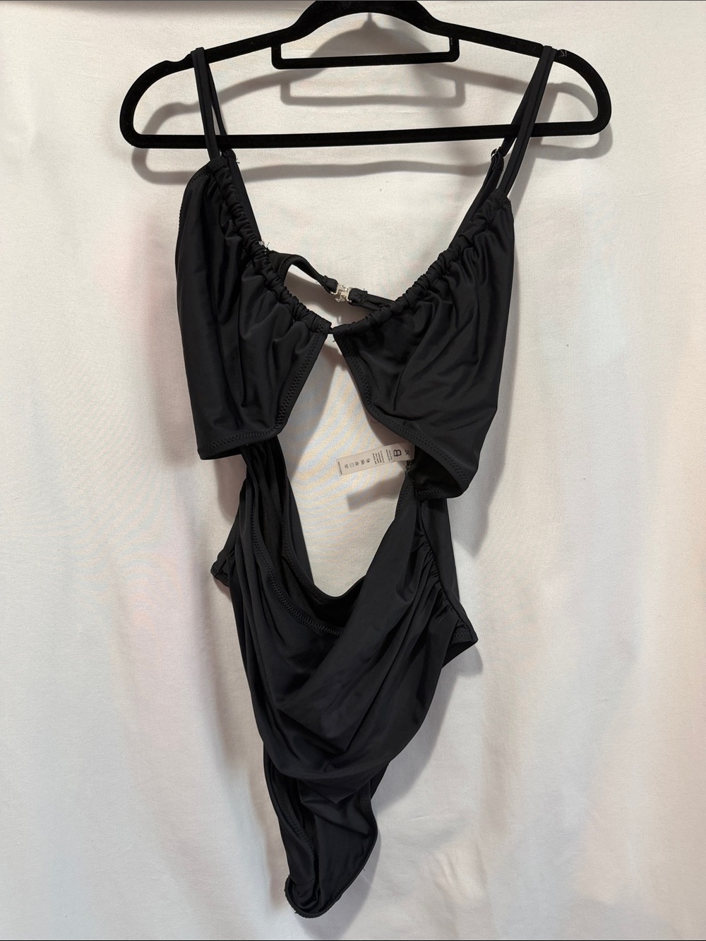 Black Cutout One-Piece Swimsuit by